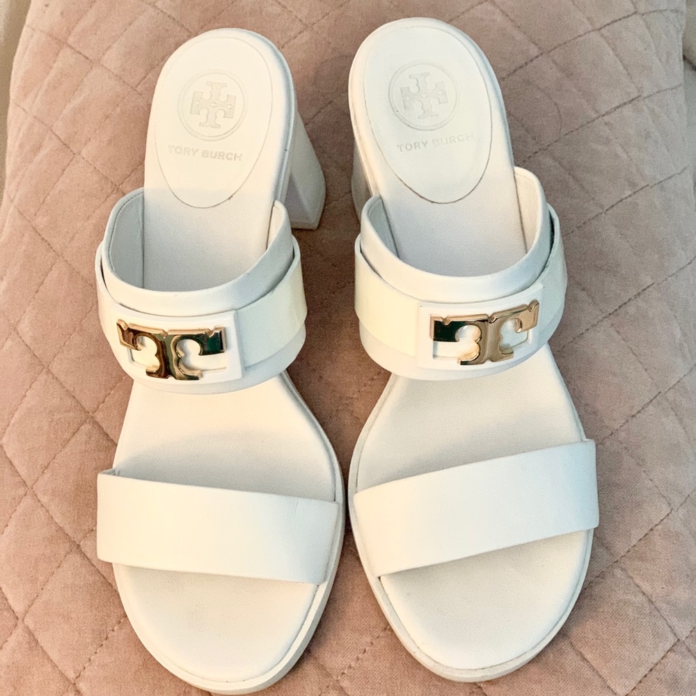 Tory Burch White Sandals